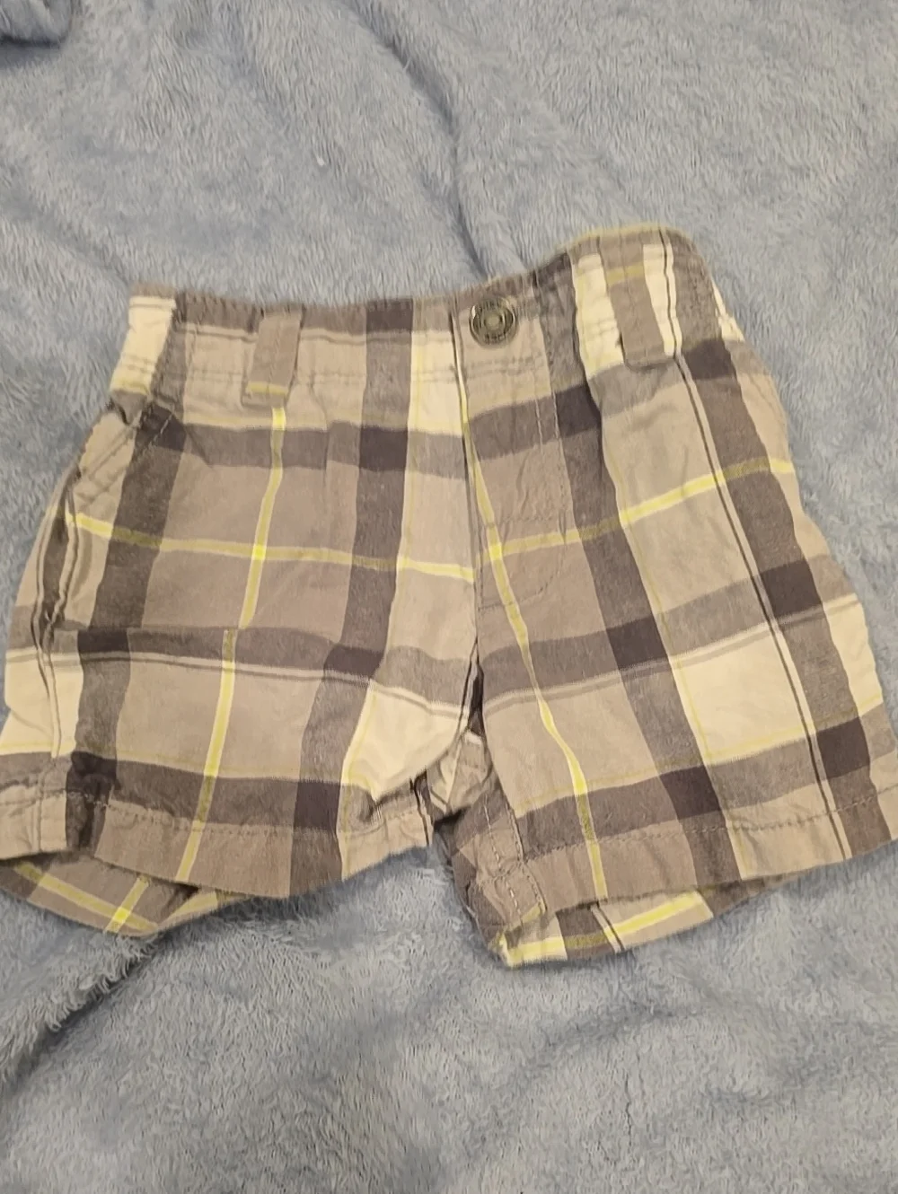 ❤️10/$20 Carter's Gray and Yellow Plaid Cotton Shorts